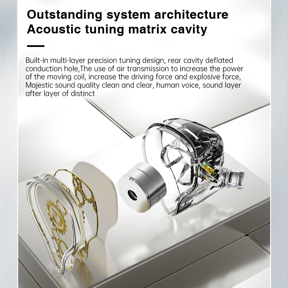 Słuchawki ND Venus hifi przewodowe wysokiej jakości douszne interfejs typec okrągły otwór 3.5 monitorowanie gier powrót ucha