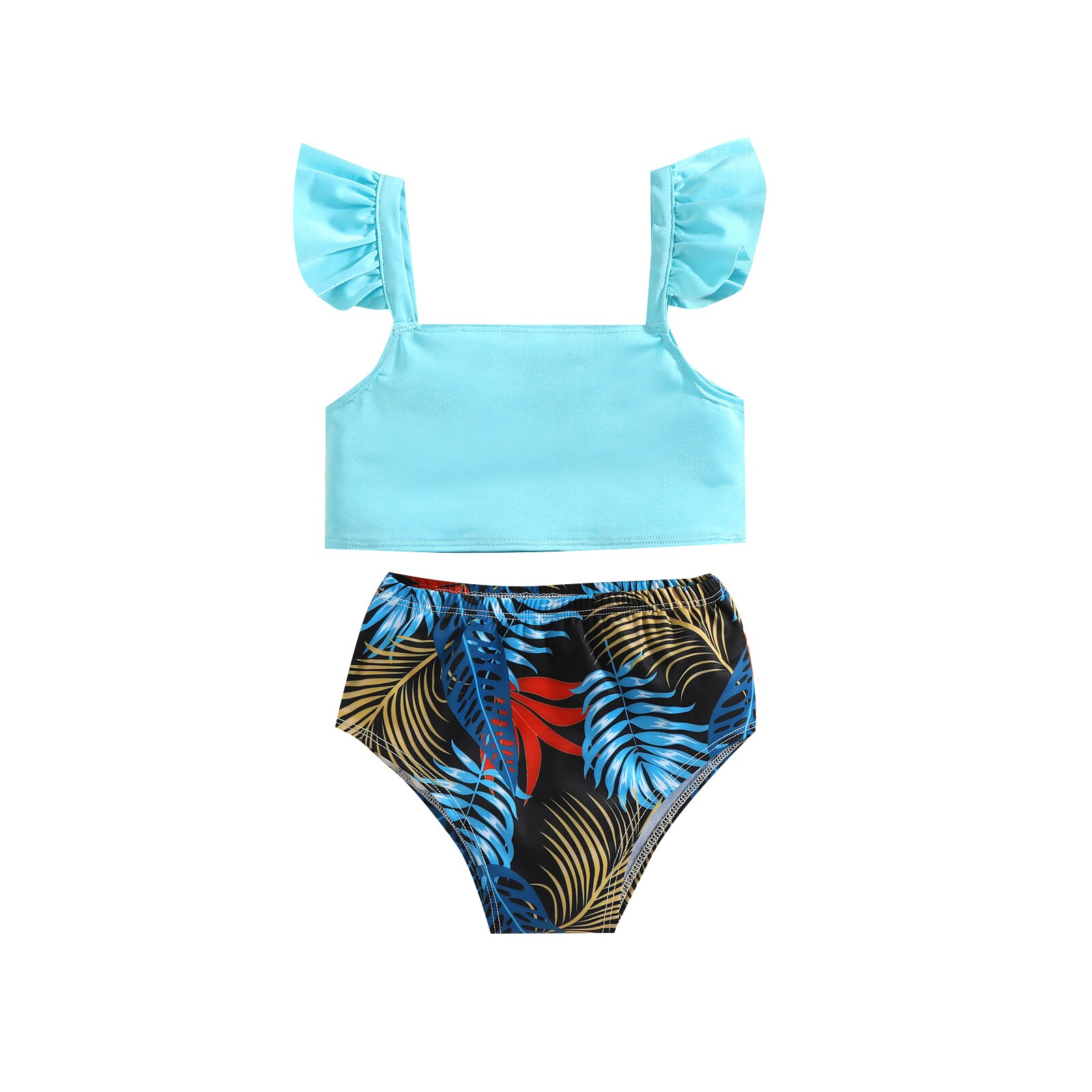 Søstre og brødre badetøj familie matchende badedragter børn baby dreng pige to dele stropper crop tops og badeshorts 0-5y: Sort / 4t