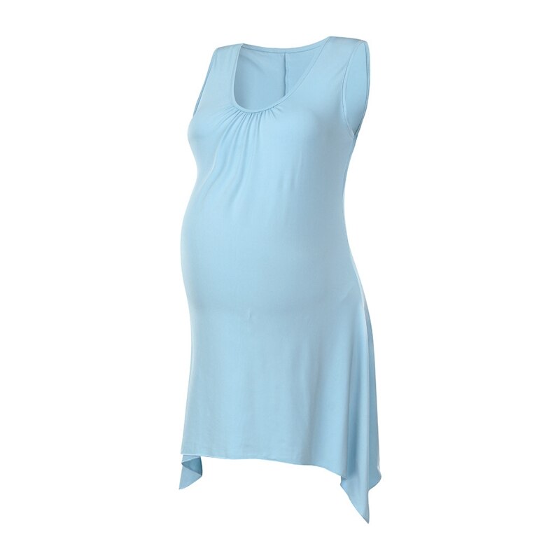 Vrouwen zwangerschaps effen mouwloos shirt zwangerschap zomer hemdjes zwangerschapsblouses