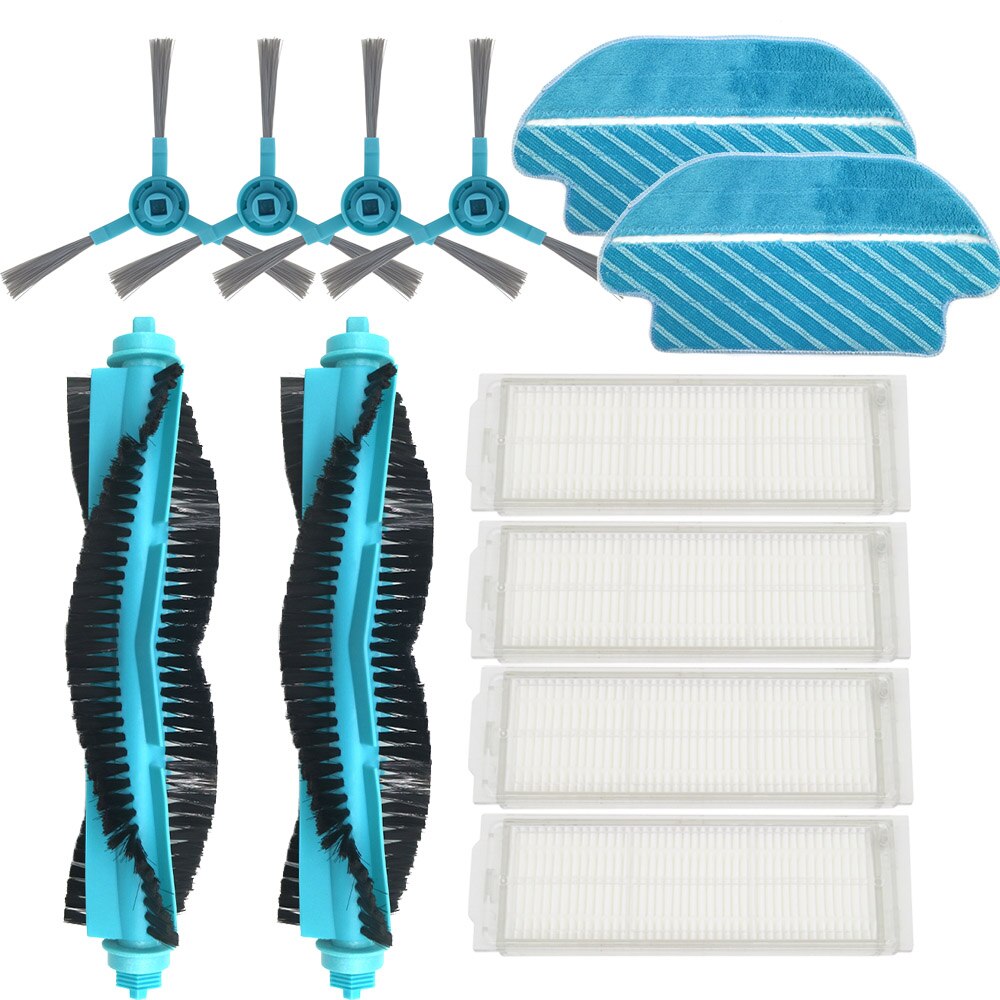 Conjunto de accesorios de repuesto para robot aspirador, filtro HEPA, rodillo, cepillo, mopas, paños para Cecotec Conga 3290 3490 3690, cepillo laterial para Proscenic M7