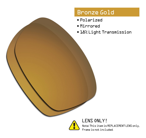 SmartVLT Polarized Replacement Lenses for Oakley Jupiter Squared Sunglasses - Multiple Options: Bronze Gold