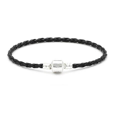 3mm Rot PU Leder Seil Armband für DIY Schmuck Machen Frauen Männer Geflochtene Bangles Woven Leder Gewinde Auf Hand finden Anbieter: Black / 18CM