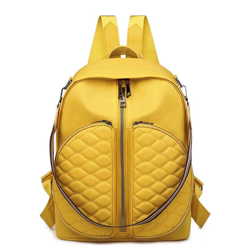 Mochila Oxford de gran capacidad para mujer, bolso de hombro, escolar, para libros, negocios: Amarillo