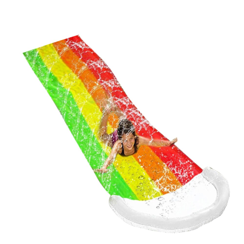 Summer Outdoor Inflatable Water Slide Children Playing Lawn Game Water Spray Mat Parent-child Double Water Ski Educational Toy