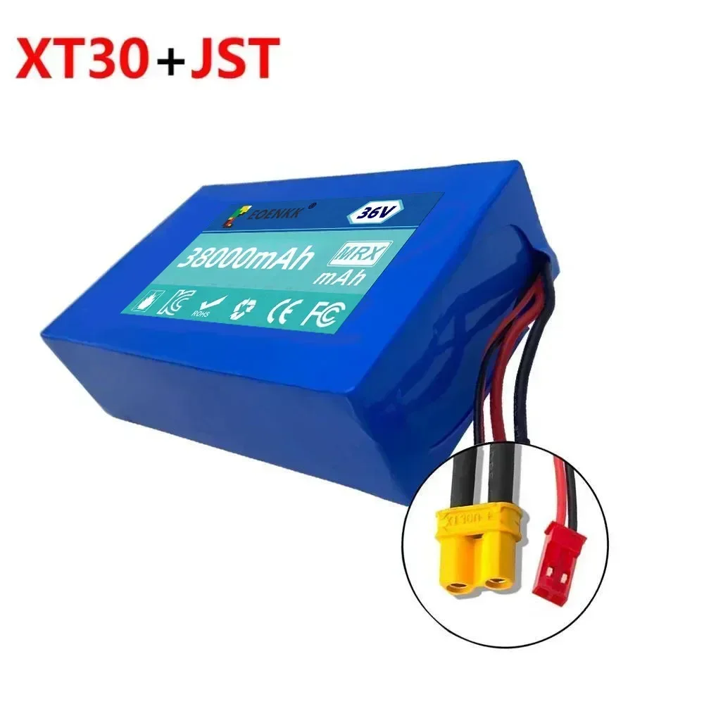 36V 38Ah electric Battery 38Ah 10S2P 18650 Lithium Battery Pack 550W 38000mAh 42V City Coco Cooter Vehicle Battery with BMS: SKY BLUE