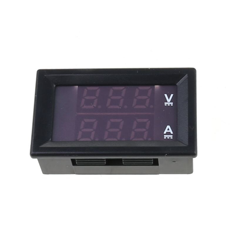 DC 100V 10A Voltmètre Ampèremètre + Rouge LED Ampère Double Voltmètre Numérique Jauge Bleu