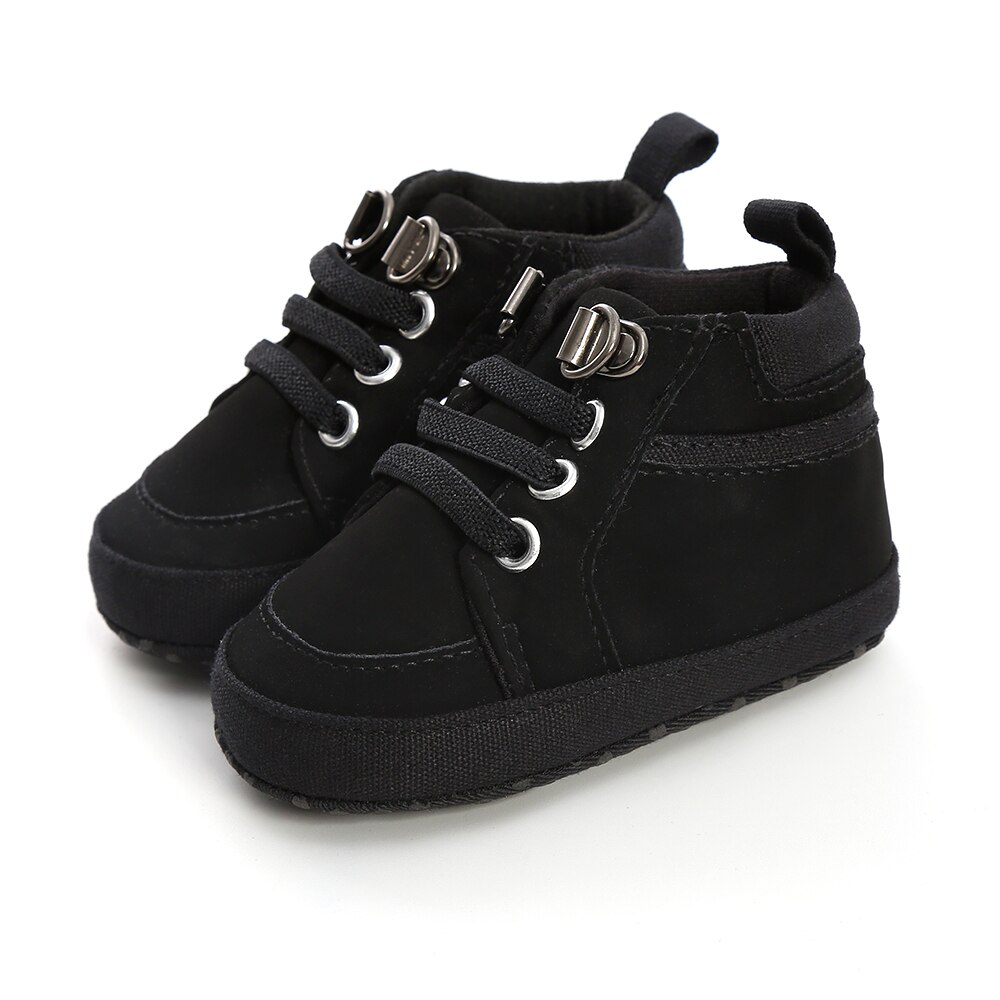Enfant en bas âge bébé garçon fille chaussures en cuir enfants semelle souple chaussures de berceau: A / 13-18 mois