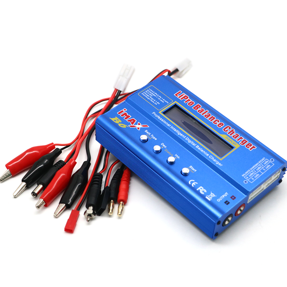 Chargeur Lipo IMAX B6 80W, prise T/Tamiya/XT60 pour batterie NiMh Li-ion ni-cd Lipo, déchargeur d'équilibre + adaptateur 12V 5A pour chargeur Rc