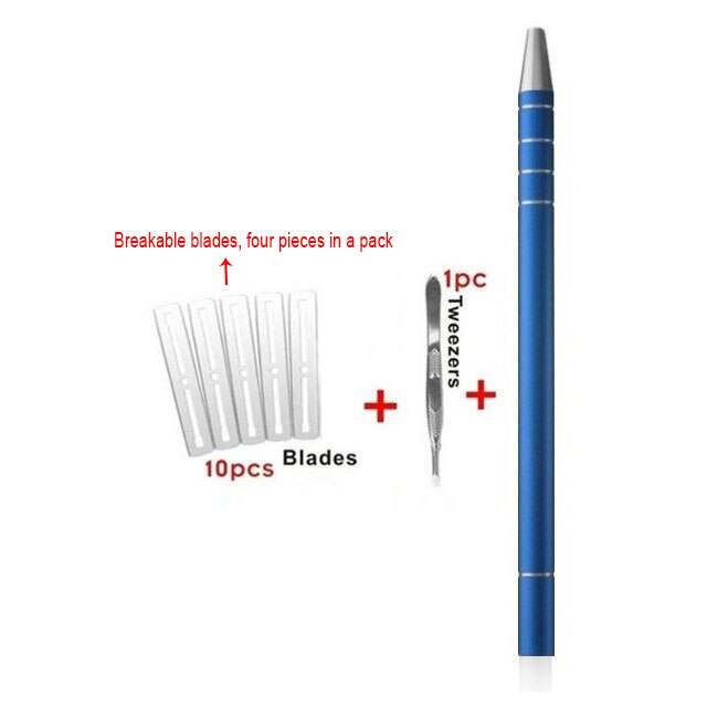 Shaving Razor Knife Pen for Hairstyle Hair Trimmers Eyebrows Shaving Hair Accessories Men&#39;s Shaving Supplies: Random with 10 blade