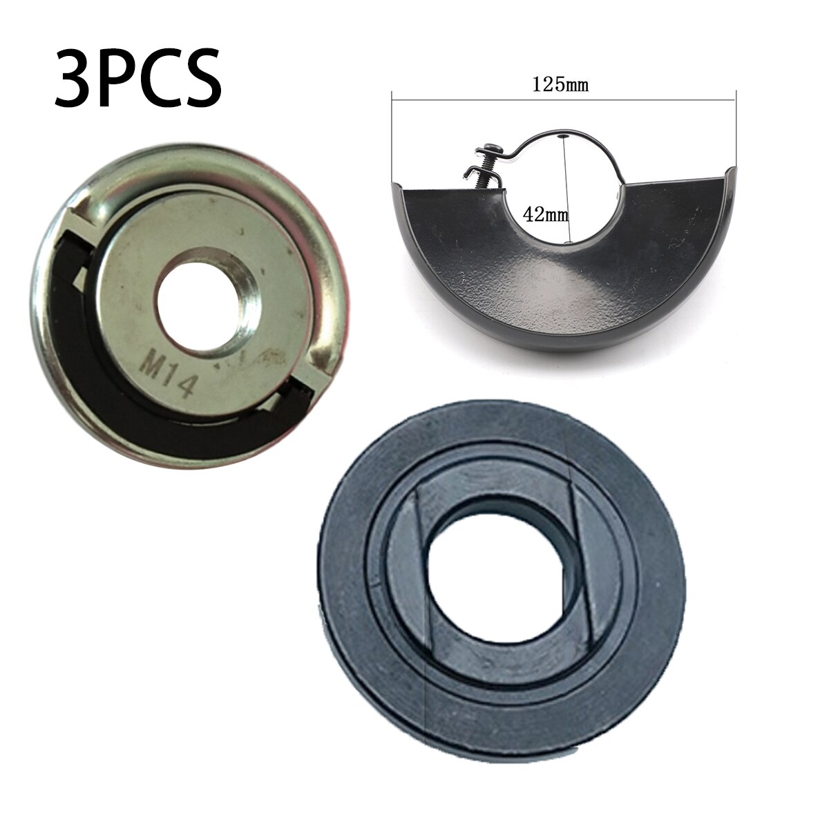 M14 Thread Angle Grinder 3pcs Inner Outer Flange Nut Set Power Replacement For Bosch Milwaukee Metabo Makita.