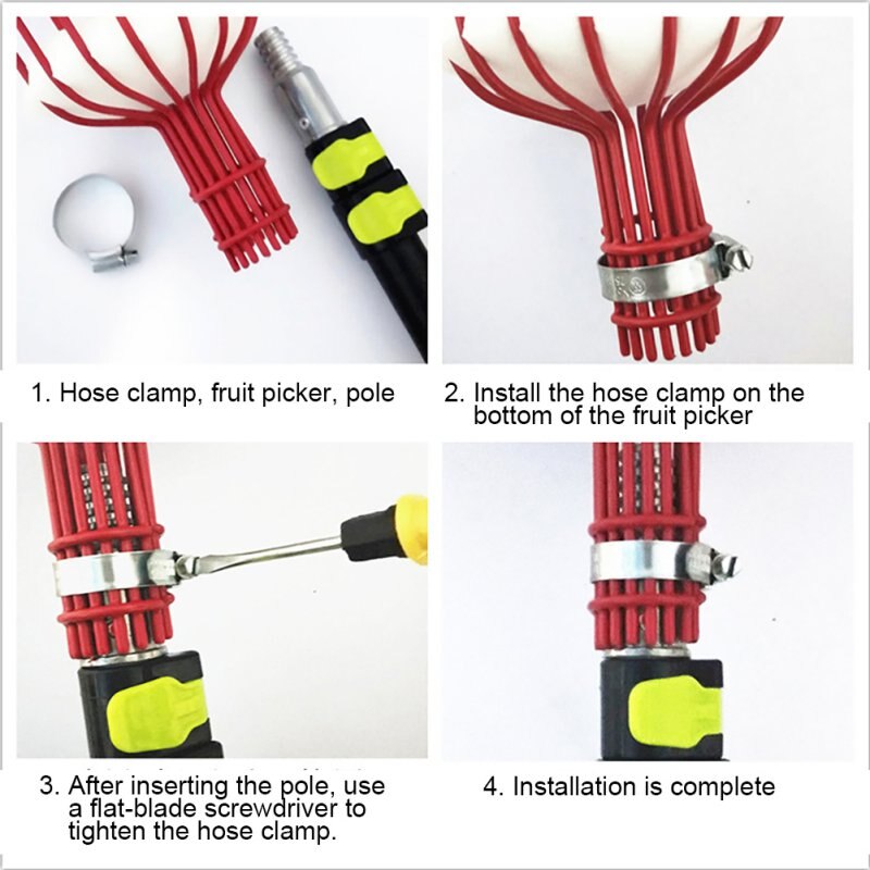 Fruit Picker Tool Harvester Basket With Cushion Harvesting Tool Gardening Supplies,