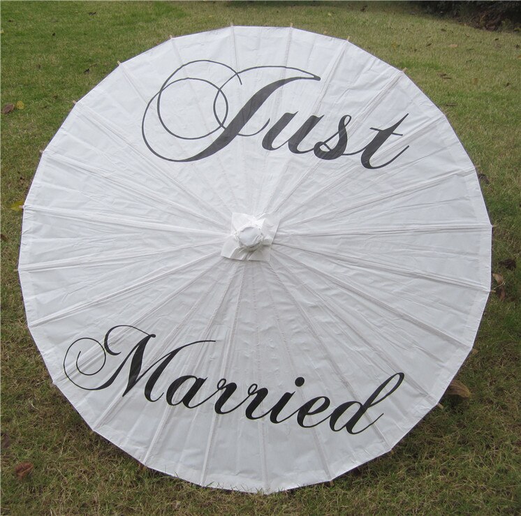 Chicinlife 1 stks net Getrouwd MR & MRS papier paraplu Bruiloft Props Bruiloft Decoratie