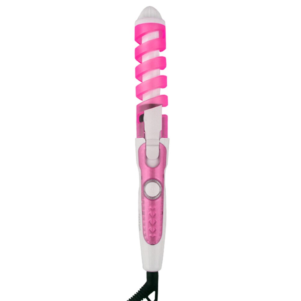 barril de cerámica magia tenacillas en espiral eléctrica rizador de pelo varita rizadora recto rizador Styler herramientas de peinado de la UE: b
