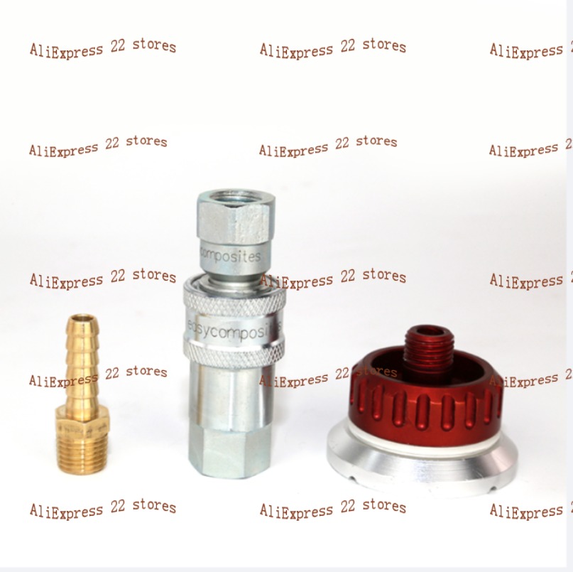 Vacuum valve nozzle self sealing metal Reusable Vacuum Bag Connector for Prepreg Vacuum Process Carbon fiber resin infusion