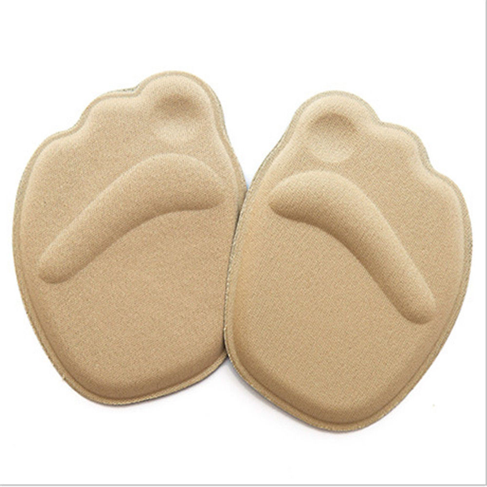 2Pcs Voorvoet Zool Hoge Hak Voet Kussens Voorvoet Anti-Slip Binnenzool Ademende Schoenen Vrouwen Bescherming Voet Pad Ondersteunt inserts: Skin