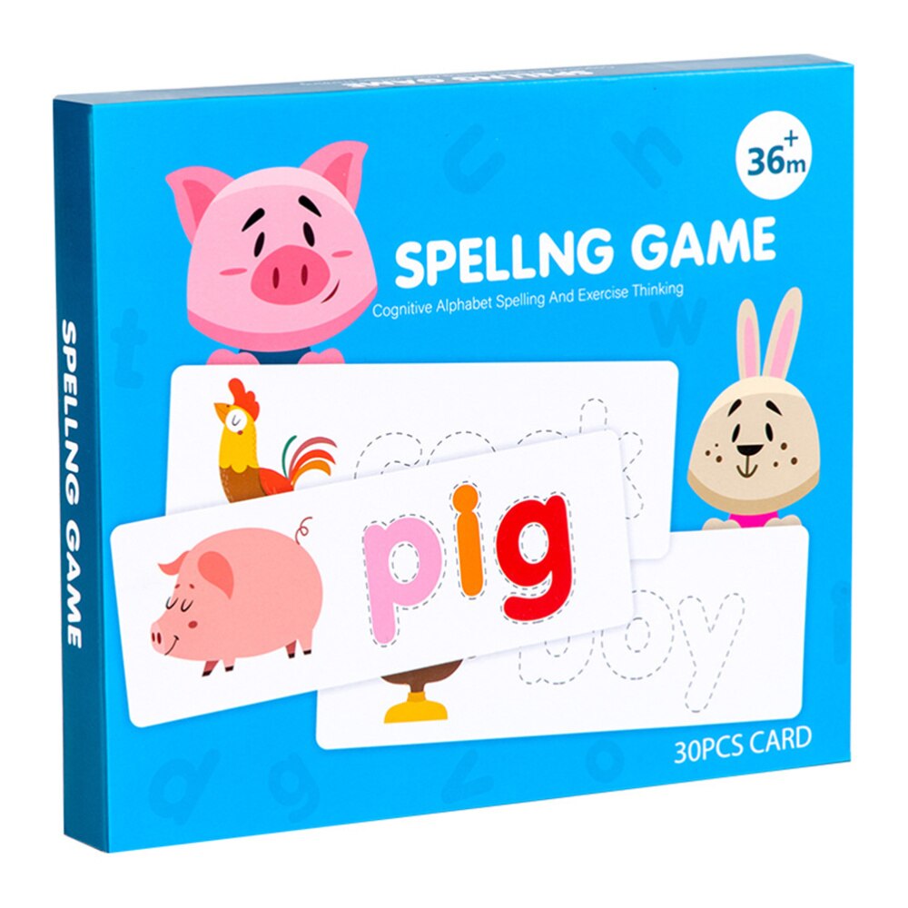 1Set Woorden Cognitie Speelbal Multi-Functie Neer Letters Spelling Speelgoed