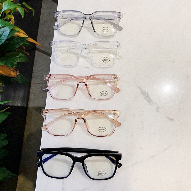 Anti Blue Light Women's Men's Eyewear Frame Square Myopia Frames Spectacles Frames Ladies Transparent Optical Eye Glasses UV400