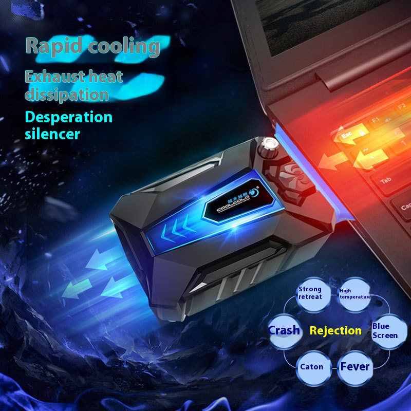 Przenośna chłodnica do laptopa USB Chłodnica powietrza Zewnętrzny wentylator chłodzący do notebooka 15 15,6 17 cali