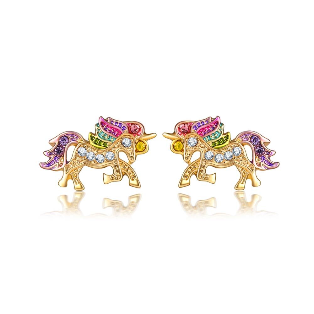 Boucles d'oreilles licorne pour petite fille, bijoux en cristal, chat, papillon, arc-en-ciel, cœur, étoile, de noël, tendance: Style 19