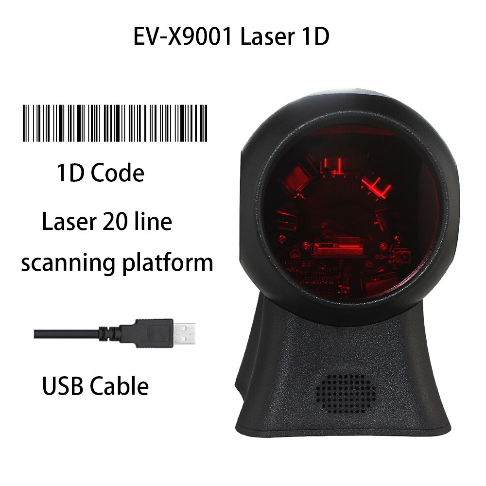 Evawgib 1D 2D PDF417 Barcode Scanner Usb 2.4G 433Mhz Bluetooth Barcode Scanners Handheld Barcode Reader Goedkope Barcode Scanner: EV-X9001(Laser 1D)