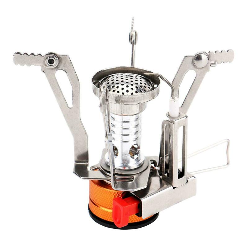 Portable Outdoor Mini Stove Gas Burner Camping Picnic Foldable Piezo Ignition