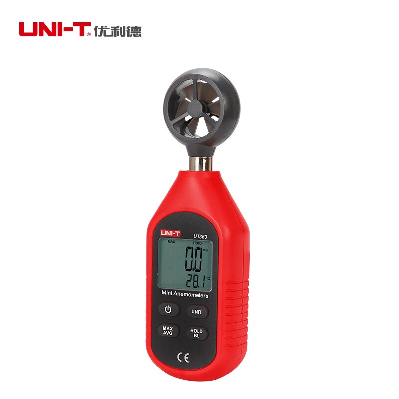 Uni-t  ut363 ut363 btbluetooth anemometer temperatur tester håndholdt mini digital anemometer udendørs vindmåler: Ut363