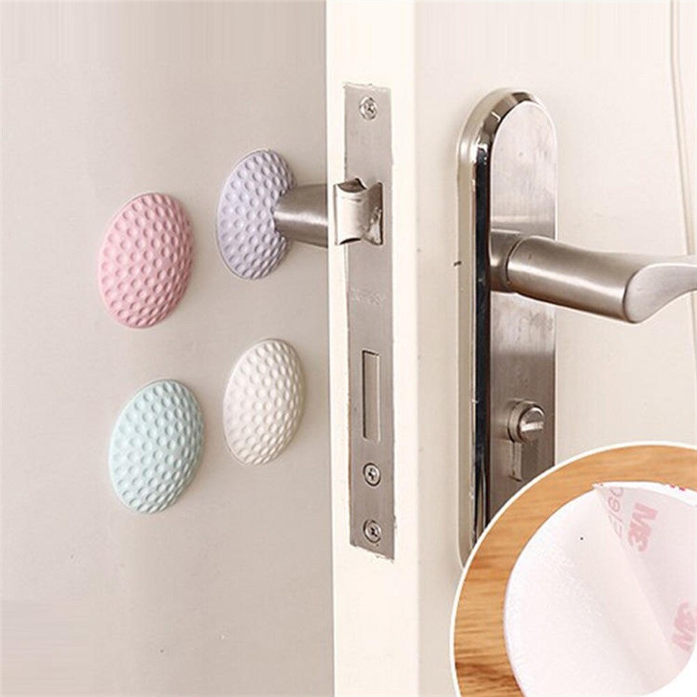 4Pcs Rubber Home Door Doorknob Back Wall Protector Rubber Home Door Stopper Rubber Fender Doorknob Back Wall Protector