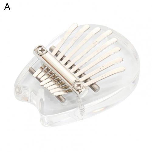 Mini Piano à pouce Transparent en Faux cristal, 8 tons, mignon, Instrument de musique,: A
