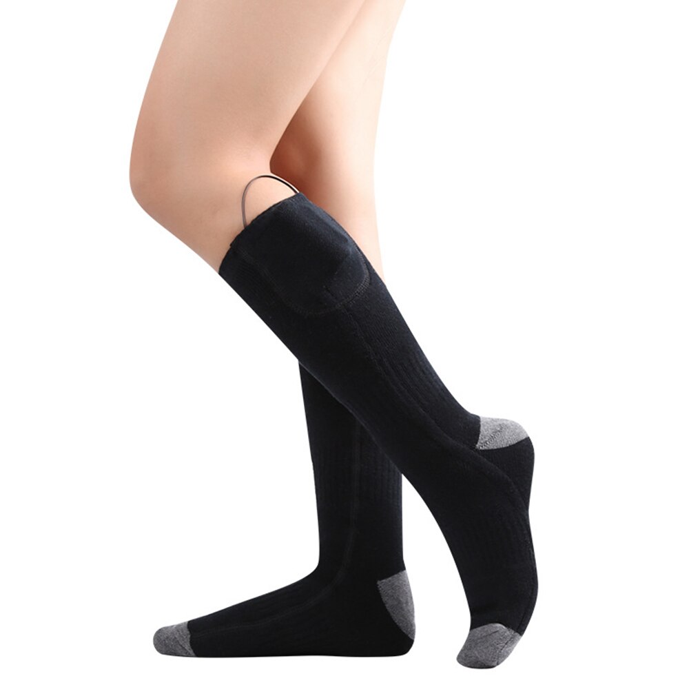 Unisex Winter Heated Socks With Battery Rechargeable Temperature Adjustable Electric Carbon Fiber Heating Warm Feet Cotton Sock