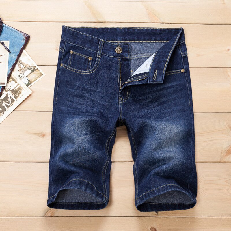Sommer denim shorts mandlige jeans mænd jeans shorts herre boardshorts plus størrelse afslappede lige bukser i bomuld