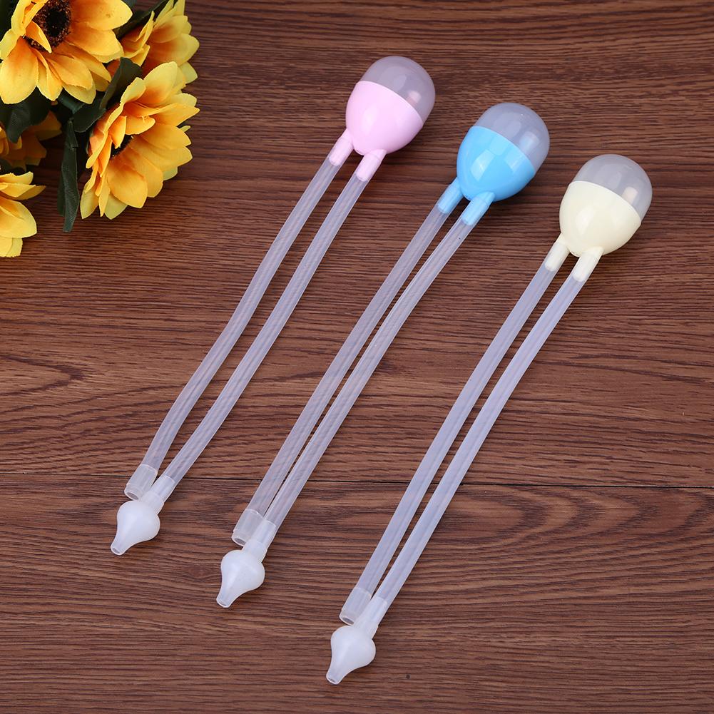 3pcs Newborn Baby Safety Nose Cleaner Kids Vacuum Suction Nasal Aspirator Set Infants Flu Protections Accessories Baby Care