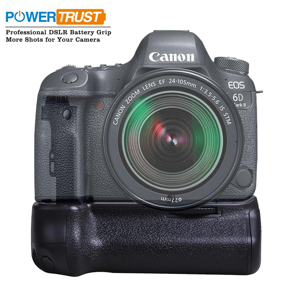 Powertrust-empuñadura de batería de BG-E13 para cámara Canon EOS 6D DSLR, funciona como MK-6D, Utiliza batería de LP-E6 o 6X pilas AA