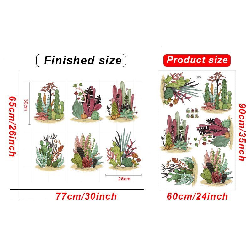 Various Flower pots Wall Stickers for Dining room Kitchen Bedroom Living room Wall Decor Tile Decals Self-adhesive Sticker Home: No.03