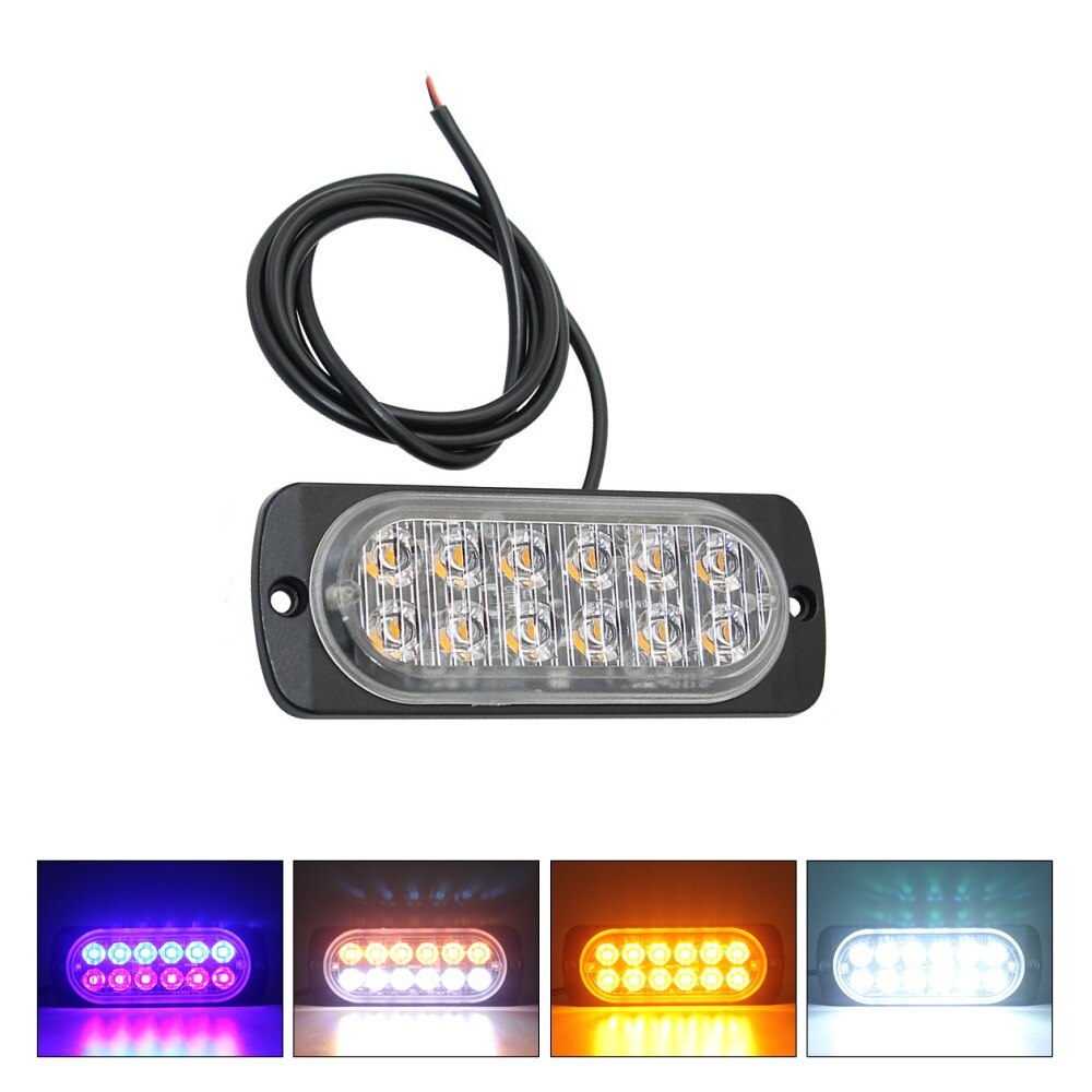 thumbnail: 10x Oranje LED Zijmarkeringslampen Voor Vrachtwagen, Trailer Of Caravan | 24V, 6 SMD, Ovaal Design, Waterdicht