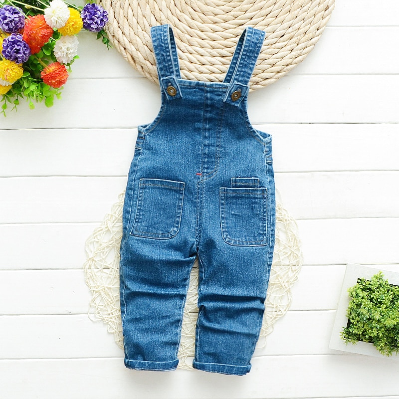 IENENS Toddler Boys Girls Overalls Solid Color Jeans Jumpsuits Baby Infant Boy Girl Casual Jumpsuit Clothes Clothing Long Pants