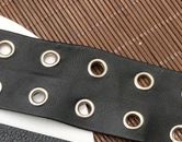 Bredde 15/35mm pu stoff med plaggøyer gjennomføringe teip bånding listverk teip diy til sko klut: Dobbel side pu