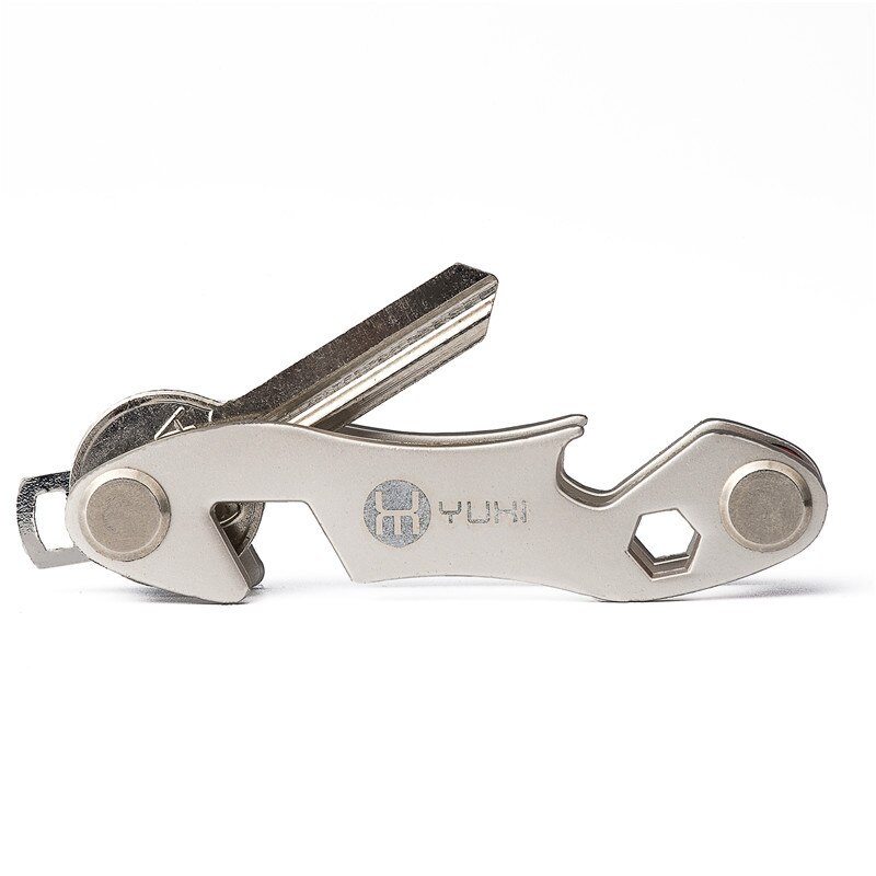 Compact Key Organizer Premium Key Holder with Built-In Tools Bottle Opener/Phone Stand Metal Holder