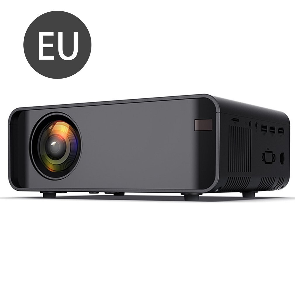 Black Portable Projector High Definition 1080p Mobile Phone Wifi Wireless Same Screen Projector Home Theater Video Projector
