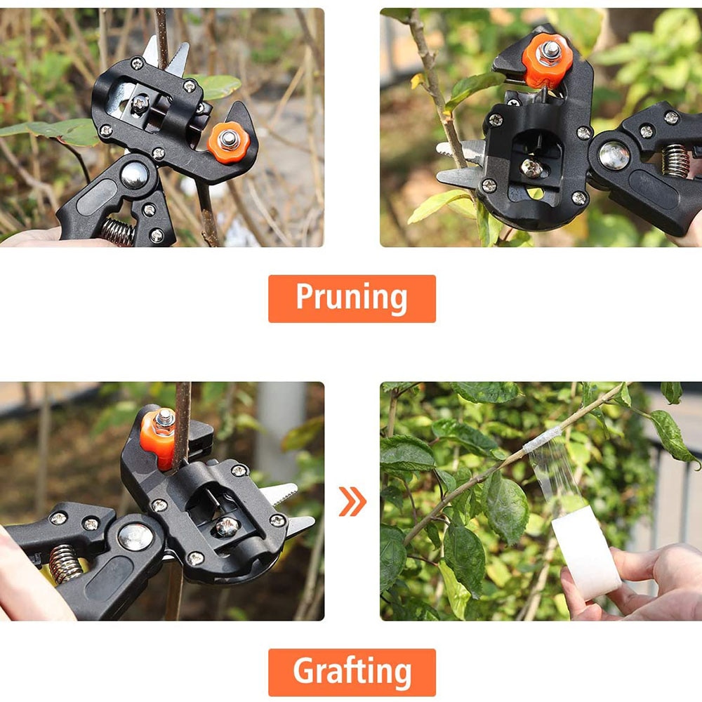 Garden Tools Grafting Pruner Garden Secateurs Sharp Chopper Vaccination Cutting Tree Plant Shears and Graft Film Tape Kits