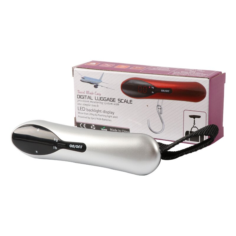 Hand Held Suitcase scales 50kg/110lb Pocket Mini Luggage Scale for Travel Fishing Hanging Steelyard Scale