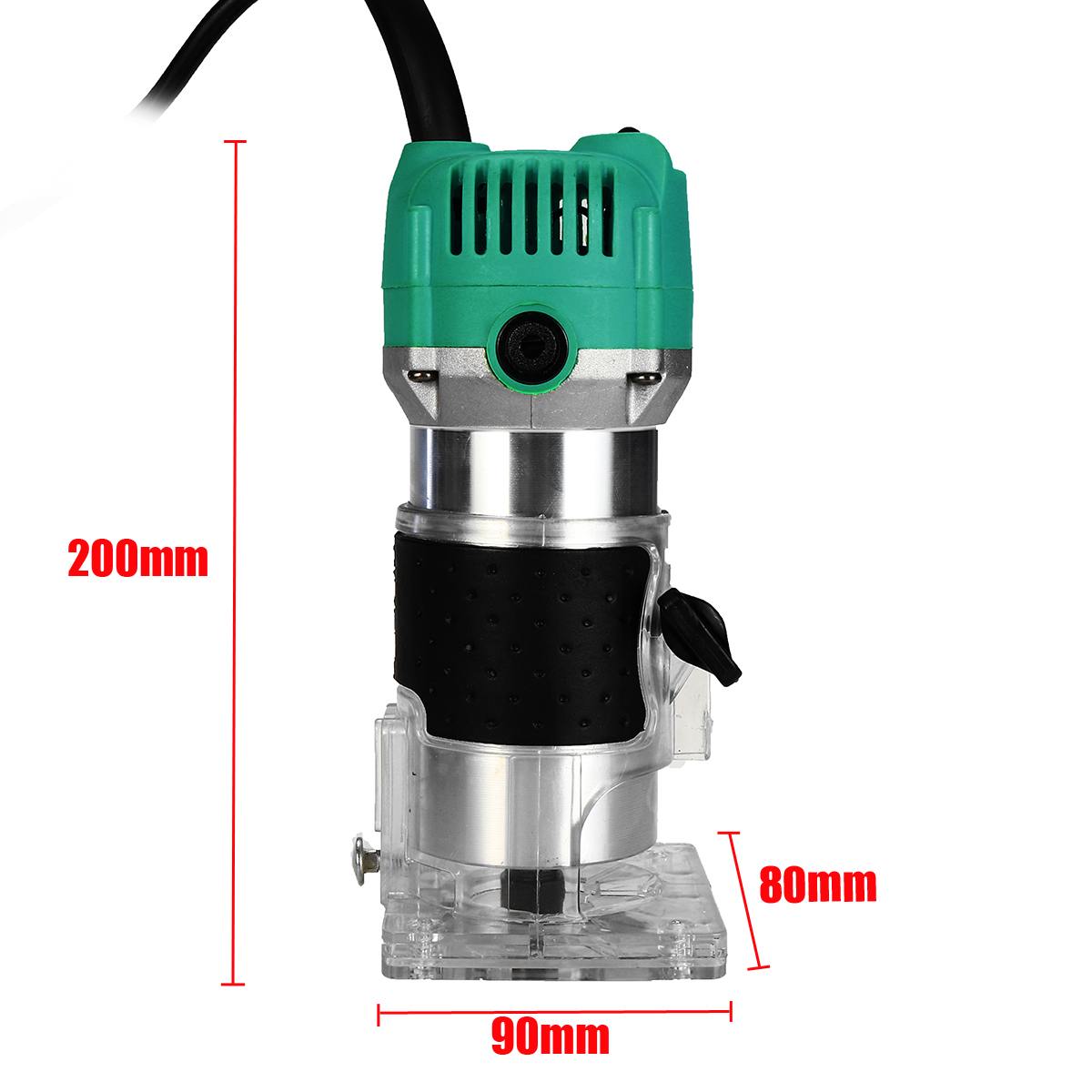 Drillpro 1500W Wood Router Tool Combo Kit Electric Woodworking Machines Power Carpentry Manual Trimmer Tools with Wrench 220V