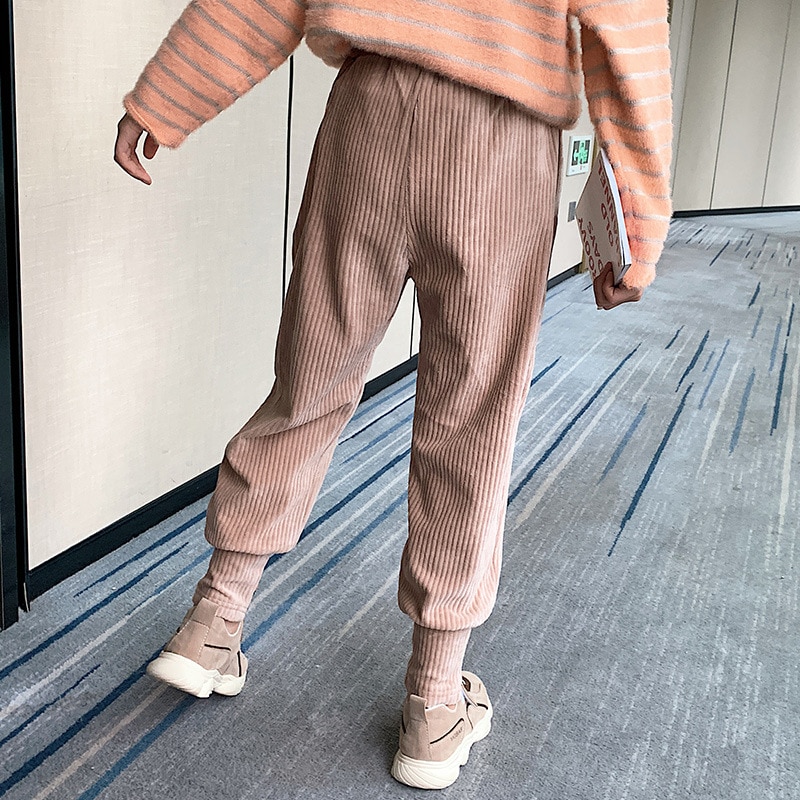 Teen Kids Pants for Girls Corduroy Pants Winter Fleece Thick Warm Kids Sport Pants School Children Trousers 10 12 13 14 Y