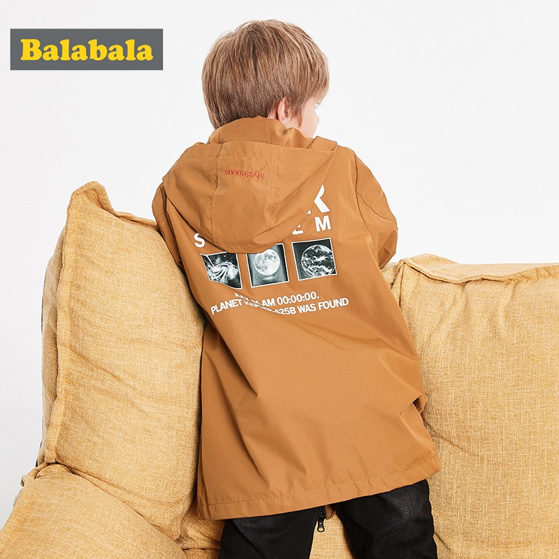 Balabala Spring Children Jacket For Boy Kids Warm Teenage Coat Kids Windbreakers Space exploration style Clothes