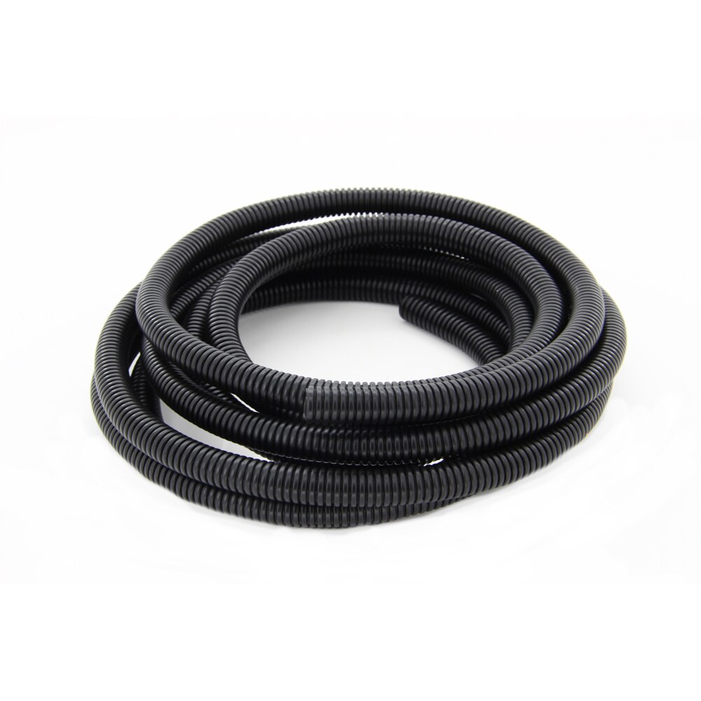 Black 10mm Inner Dia AD13 Flexible Corrugated Tube 1~22m Long Polypropylene（PP) Cable Tubing Conduit Pipe Tubing Hose 1pcs