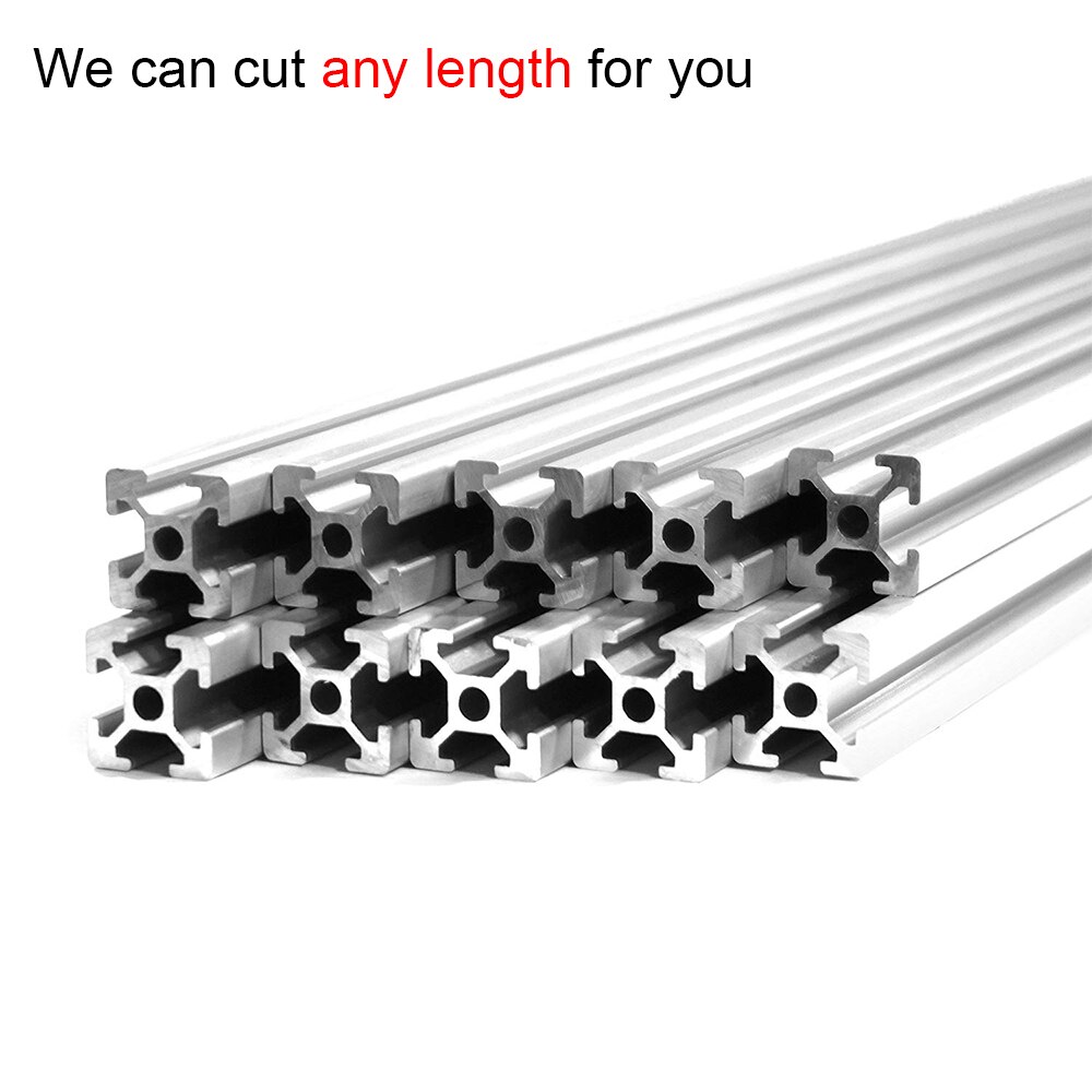 2 stück 20x20 T Slot 6mm CNC Europäischen Standard Schiene Aluminium Extrusion Profil für DIY 3D Drucker freies cut