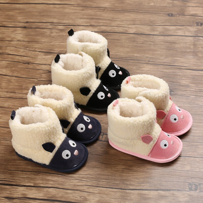 Bebê botas de inverno infantil da criança recém-nascido bonito dos desenhos animados sapatos meninas meninos primeiros caminhantes super manter quente snowfield booties boot