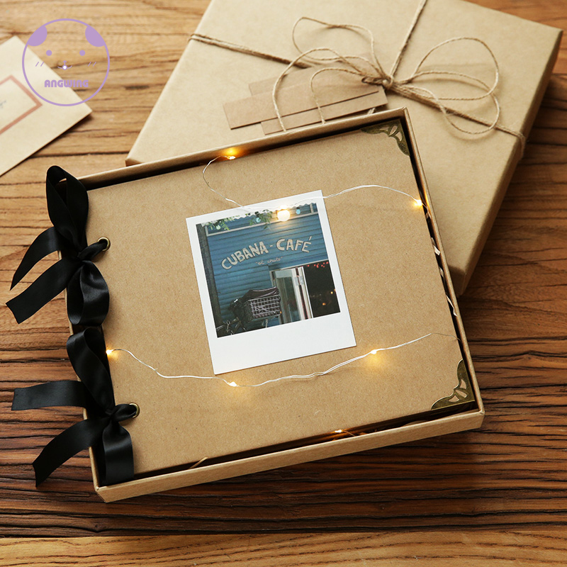 Angwing Losbladige/Bruiloft Fotoalbum Scrapbook 20 Pagina &#39;S Leeg/Diy Albums Foto Cover Zelfklevende Scrapbook album Case Binding