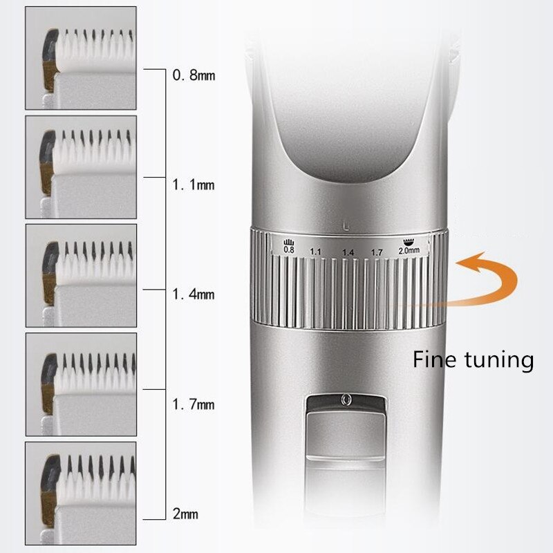 lithium battery titanium ceramic blade hair clipper Rechargeable Hair Trimmer hair cutting machine style Tools