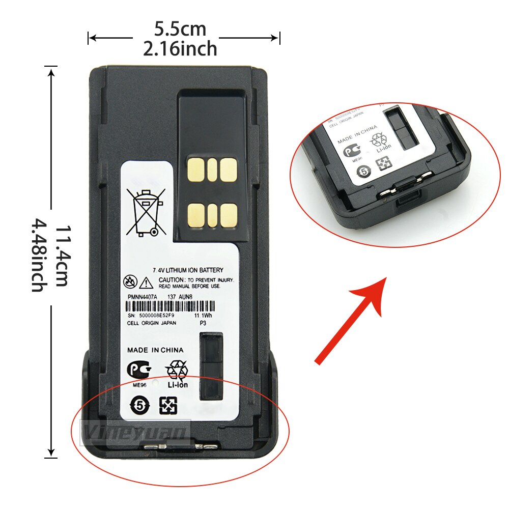 Ersatz Batterie für Motorola XPR3300 XPR3500 XPR7350 DP4000 DP4400 DP4401 DP4600 DP4601 DP4800 DP4801 GP328D P8608 P8660