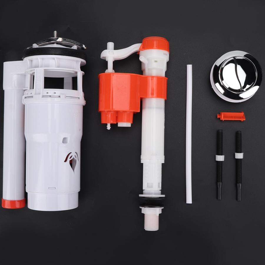 Toilet Fill Valve Flush Valve Button Replacement Kit Bathroom Accessories for One Piece Toilet ABS POM Flush Fill Valve